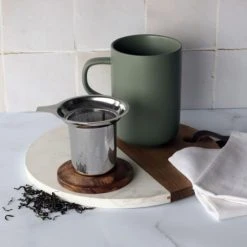 OGO Living Bols, Tasses Et Mugs Tisanière Avec Couvercle En Grès Et Acacia 475 Ml -Bols, tasses et mugs Soldes Boutique tisaniere avec couvercle en gres et acacia 475 ml 5