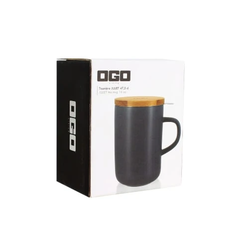 OGO Living Bols, Tasses Et Mugs Tisanière Avec Couvercle En Grès Et Acacia 475 Ml 4 OGO Living Bols, Tasses Et Mugs Tisanière Avec Couvercle En Grès Et Acacia 475 Ml – Image 2