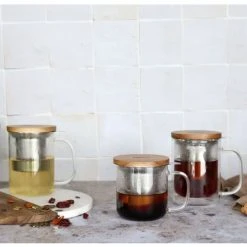 OGO Living Bols, Tasses Et Mugs Tisanière En Verre Borosilicate 300 Ml -Bols, tasses et mugs Soldes Boutique tisaniere en verre borosilicate 300 ml 5