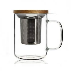 OGO Living Bols, Tasses Et Mugs Tisanière En Verre Borosilicate 450 Ml