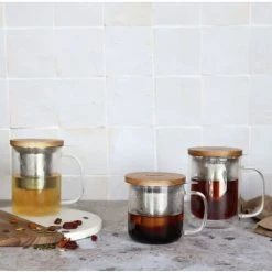 OGO Living Bols, Tasses Et Mugs Tisanière En Verre Borosilicate 450 Ml -Bols, tasses et mugs Soldes Boutique tisaniere en verre borosilicate 450 ml 5