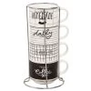 Maisons Du Monde Bols, Tasses Et Mugs Tour 4 Tasses En Faïence Noire Et Blanche -Bols, tasses et mugs Soldes Boutique tour 4 tasses en faience noire et blanche 1000 1 33 178875 1