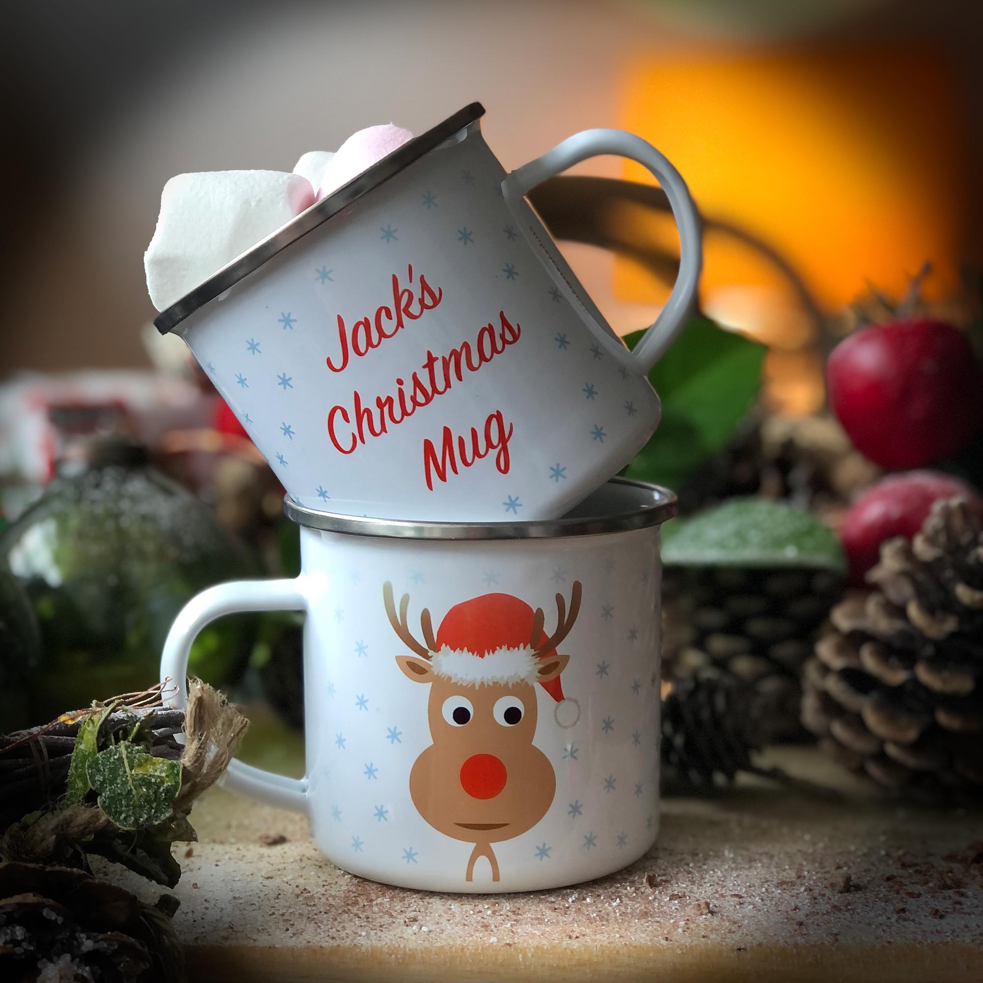 Carafes et pichets Soldes -Bols, tasses et mugs Soldes Boutique Personalised Christmas Reindeer Mug